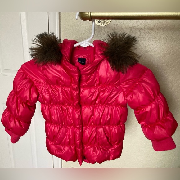 Baby Gap  fur hooded Puffer Jacket - Picture 2 of 7